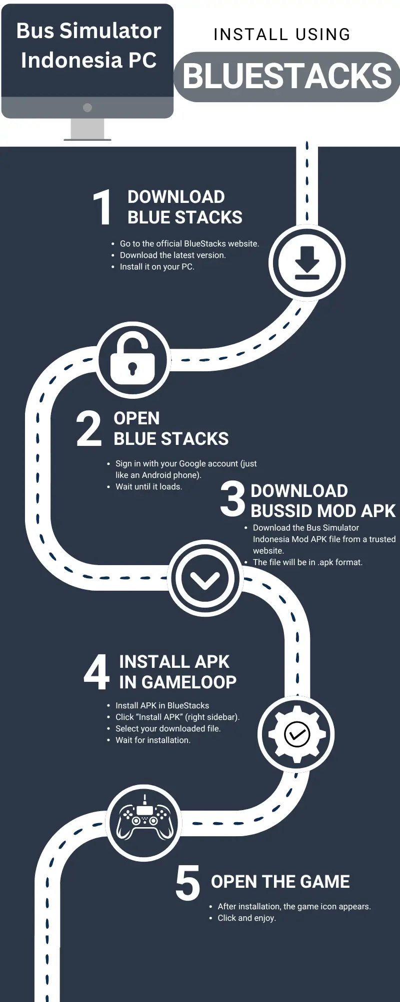 Bus Simulator Indonesia PC Blue Stacks